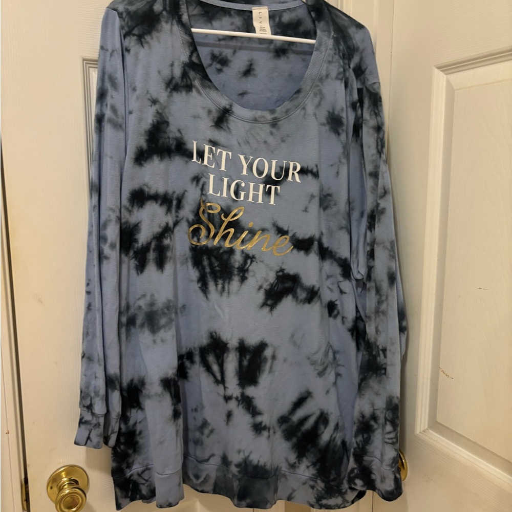 Lane Bryant Livi collection light sweatshirt active long sleeve blue